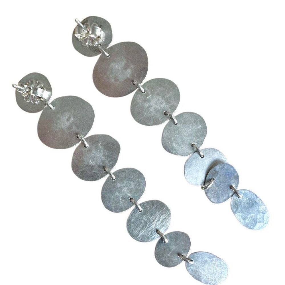 Carolyn Keys Cloud Lina Sterling Silver Statement Earrings - Picture 6 of 7